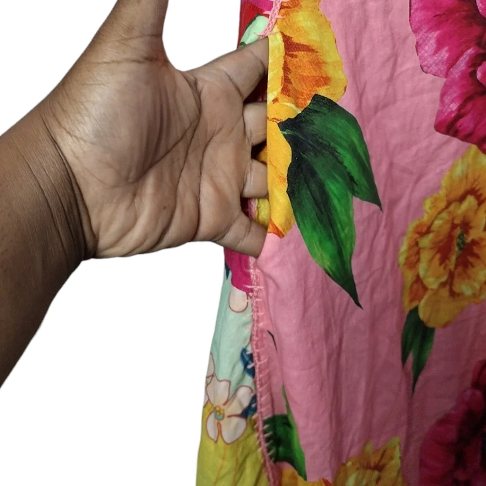 Farm Rio Mixed Chita Floral Midi Dress